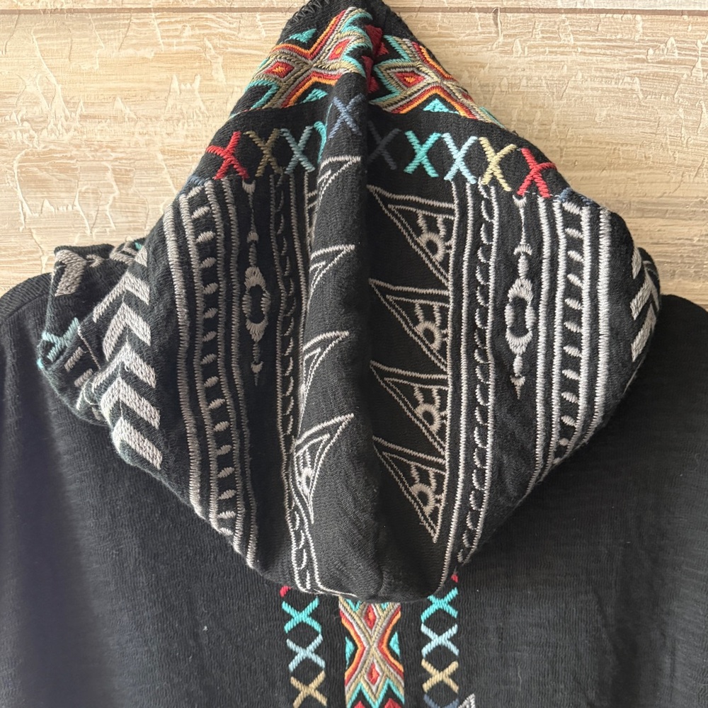 BiyA Johnny Was - Oversized Hooded Bohemian Embroidered Duster - Picture 6 of 7